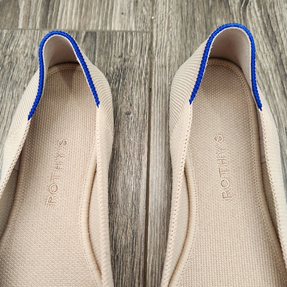 Rothy's The Flat Ecru Slip On Ballet Shoe Women’s 9.5 Neutral Beige - Picture 4 of 12